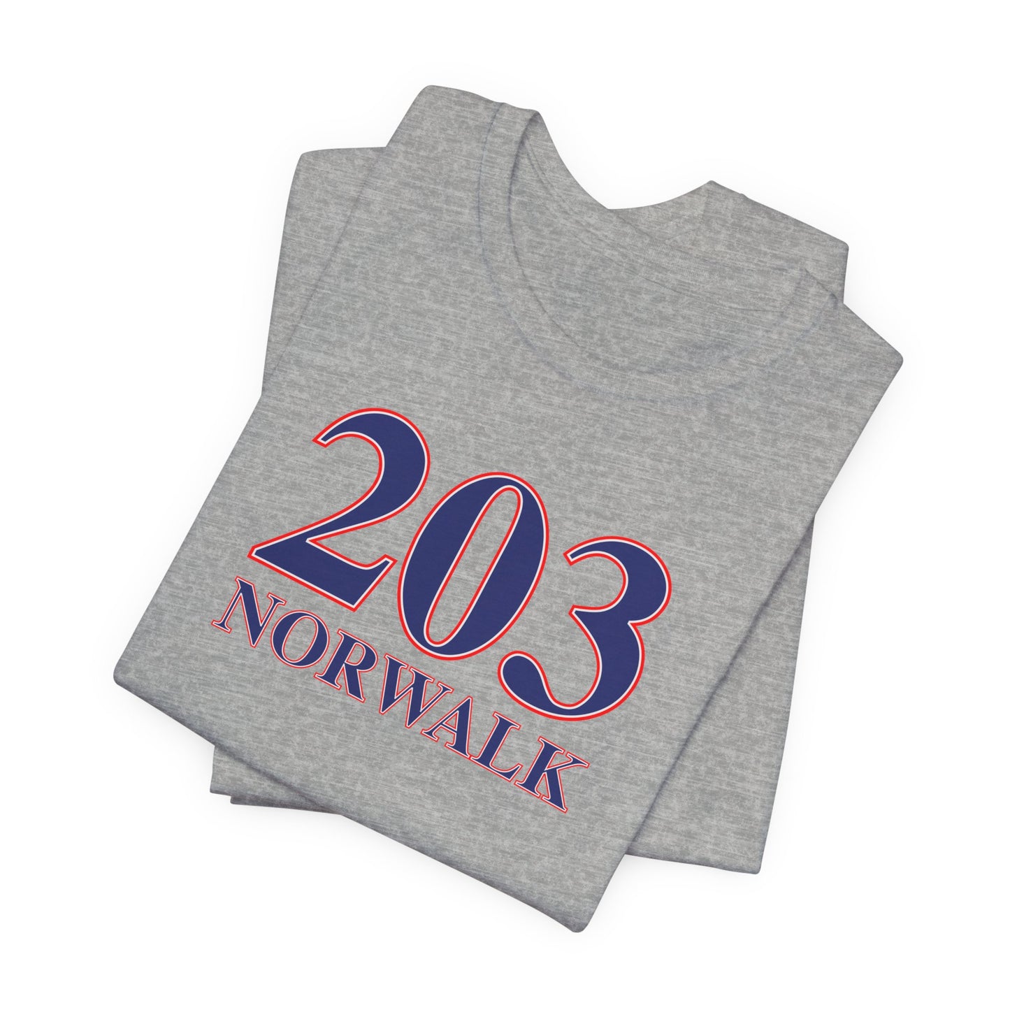 203 Norwalk Red, White & Blue Unisex Jersey Short Sleeve T-Shirt