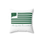 Mansfield Connecticut St. Patrick’s Day Flag Spun Polyester Square Pillow