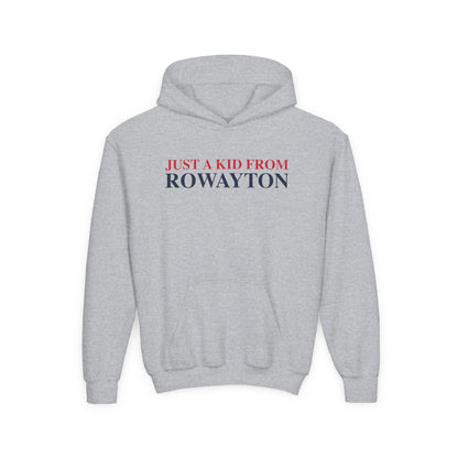Just a kid from Rowayton Youth Heavy Blend Hooded Sweatshirt