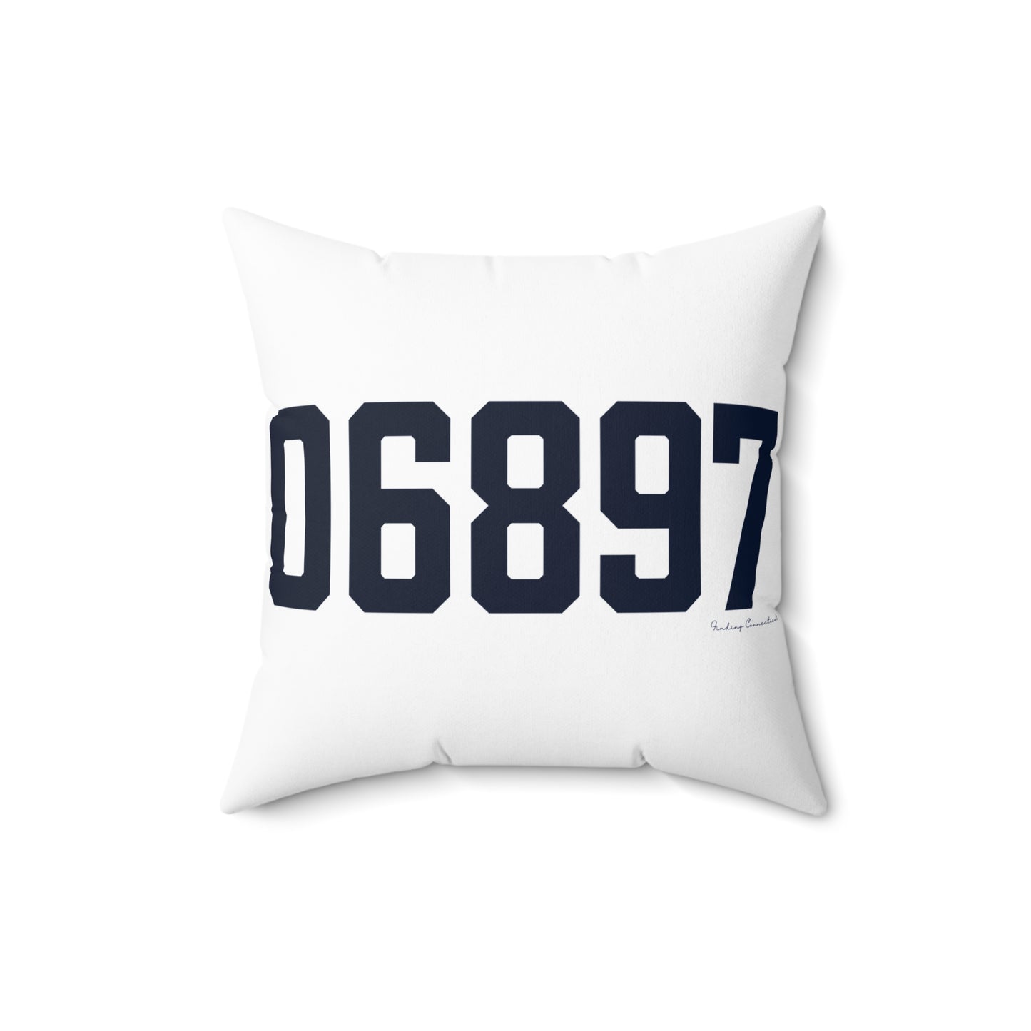 06897 Wilton Connecticut Zip Code Spun Polyester Square Pillow