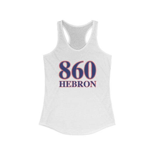 860 Hebron Red White & Blue Women's Ideal Racerback Tank Top