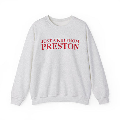 Just a kid from Preston Unisex Heavy Blend™ Crewneck Sweatshirt