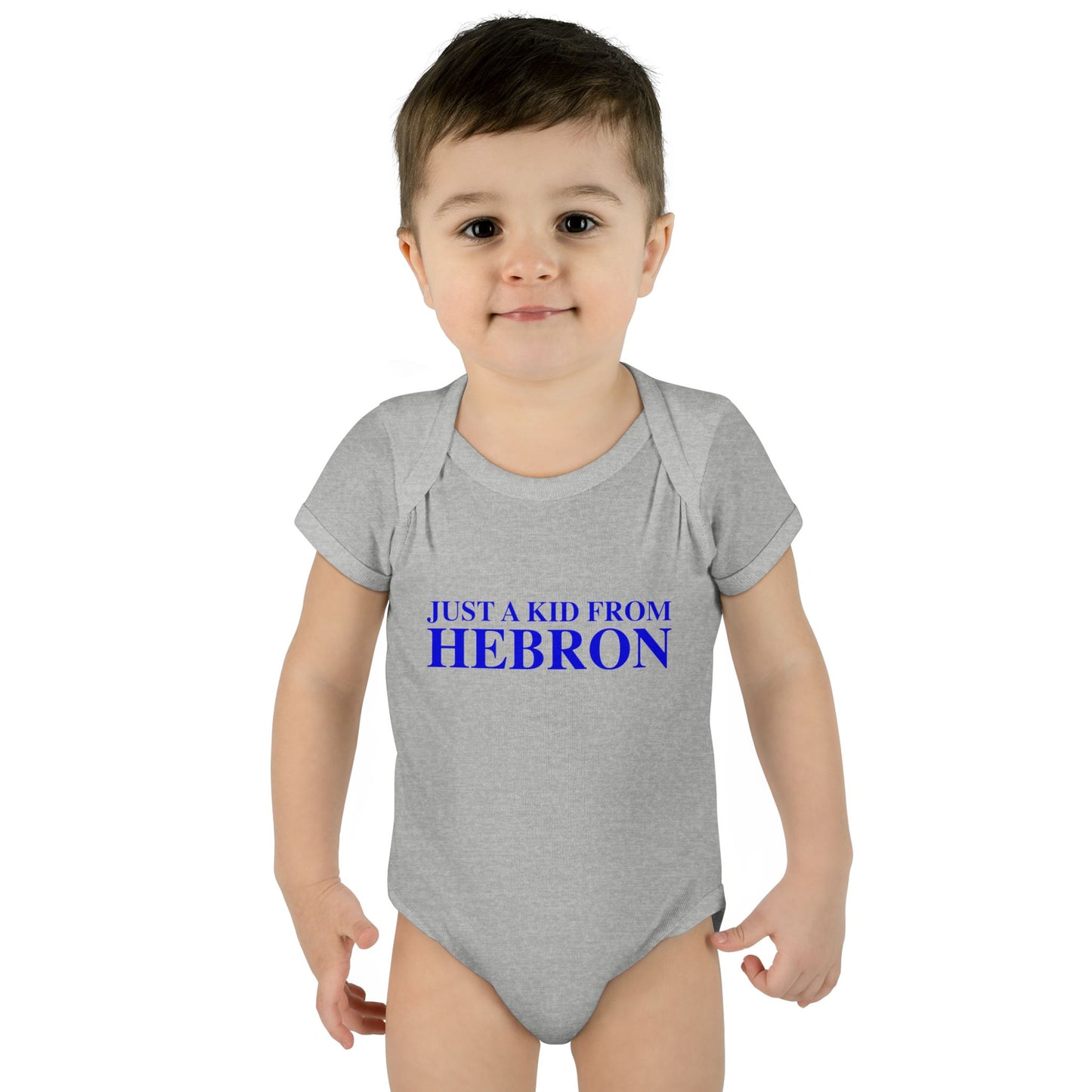 Just a kid from Hebron Infant Baby Rib Bodysuit