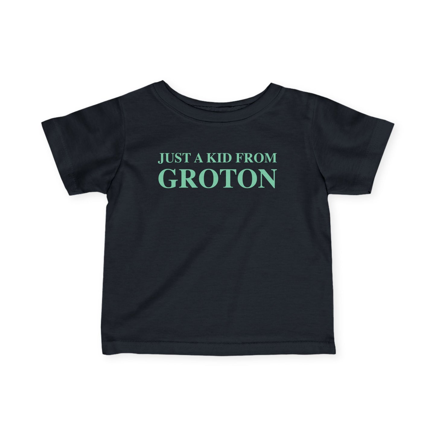 Just a kid from Groton Infant Fine Jersey T-Shirt