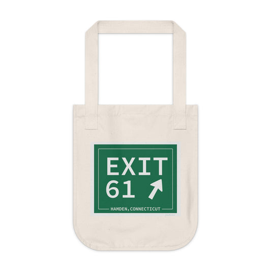 Vintage Exit 61 WCP Sign Organic Canvas Tote Bag