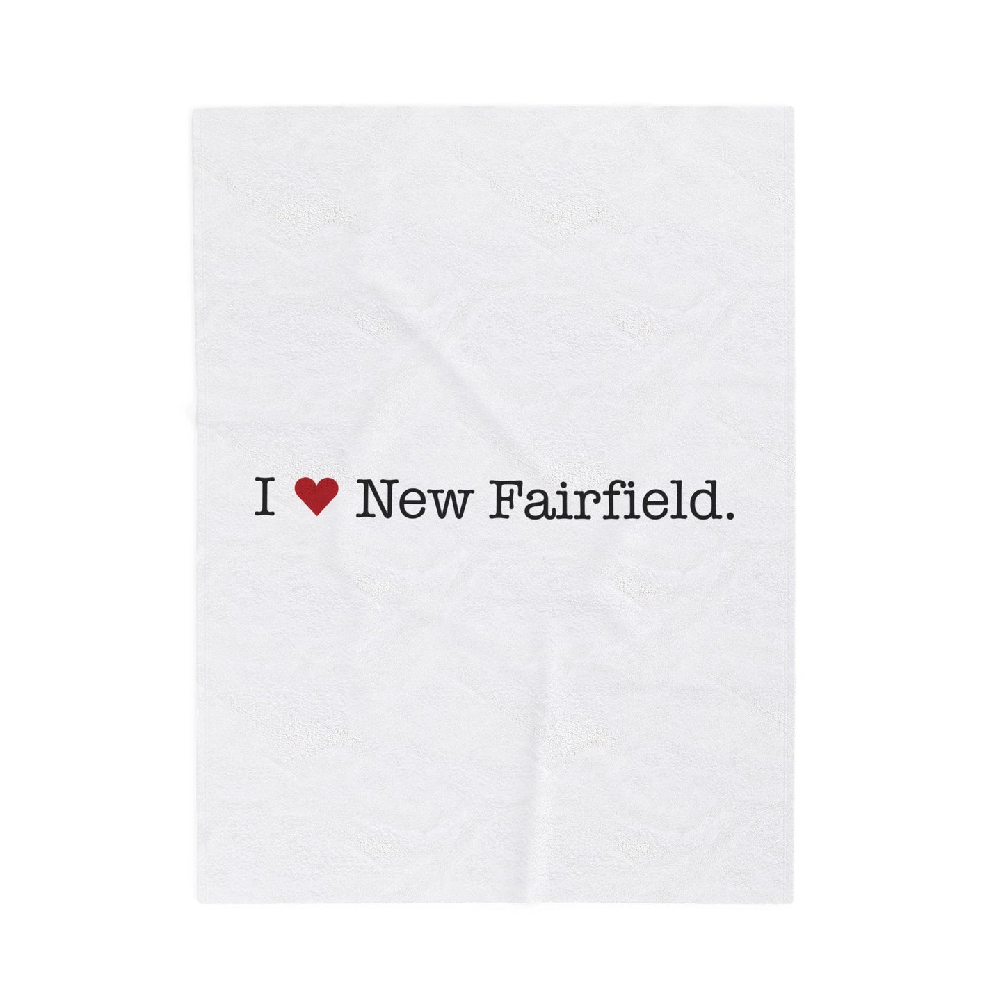 I Heart New Fairfield.  Velveteen Plush Blanket