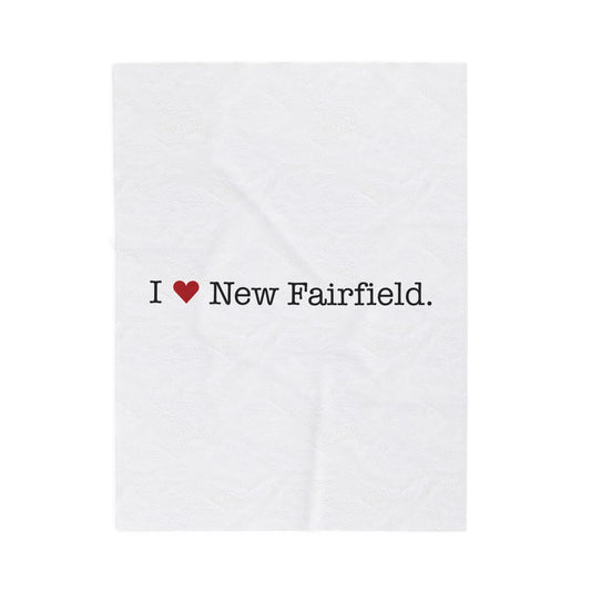 I Heart New Fairfield.  Velveteen Plush Blanket