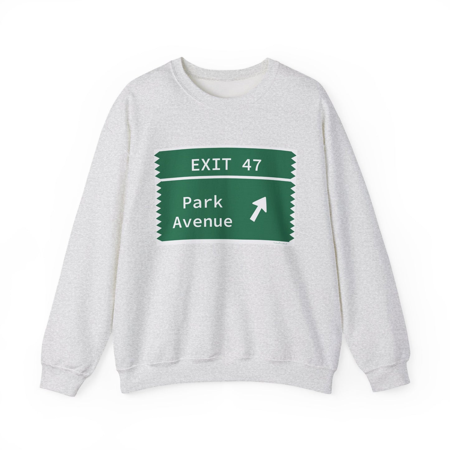 Vintage Merritt Parkway Exit 47 Sign Unisex Heavy Blend™ Crewneck Sweatshirt