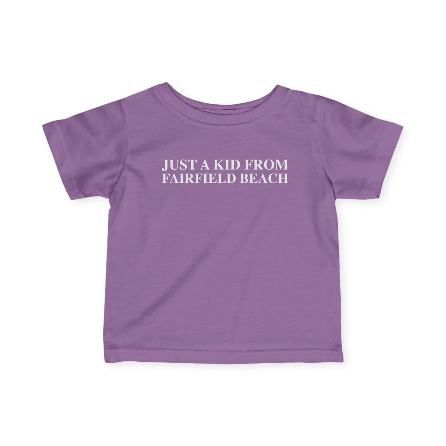 Just a kid from Fairfield Beach Infant Fine Jersey T-Shirt