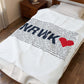 Norwalk Love Velveteen Plush Blanket