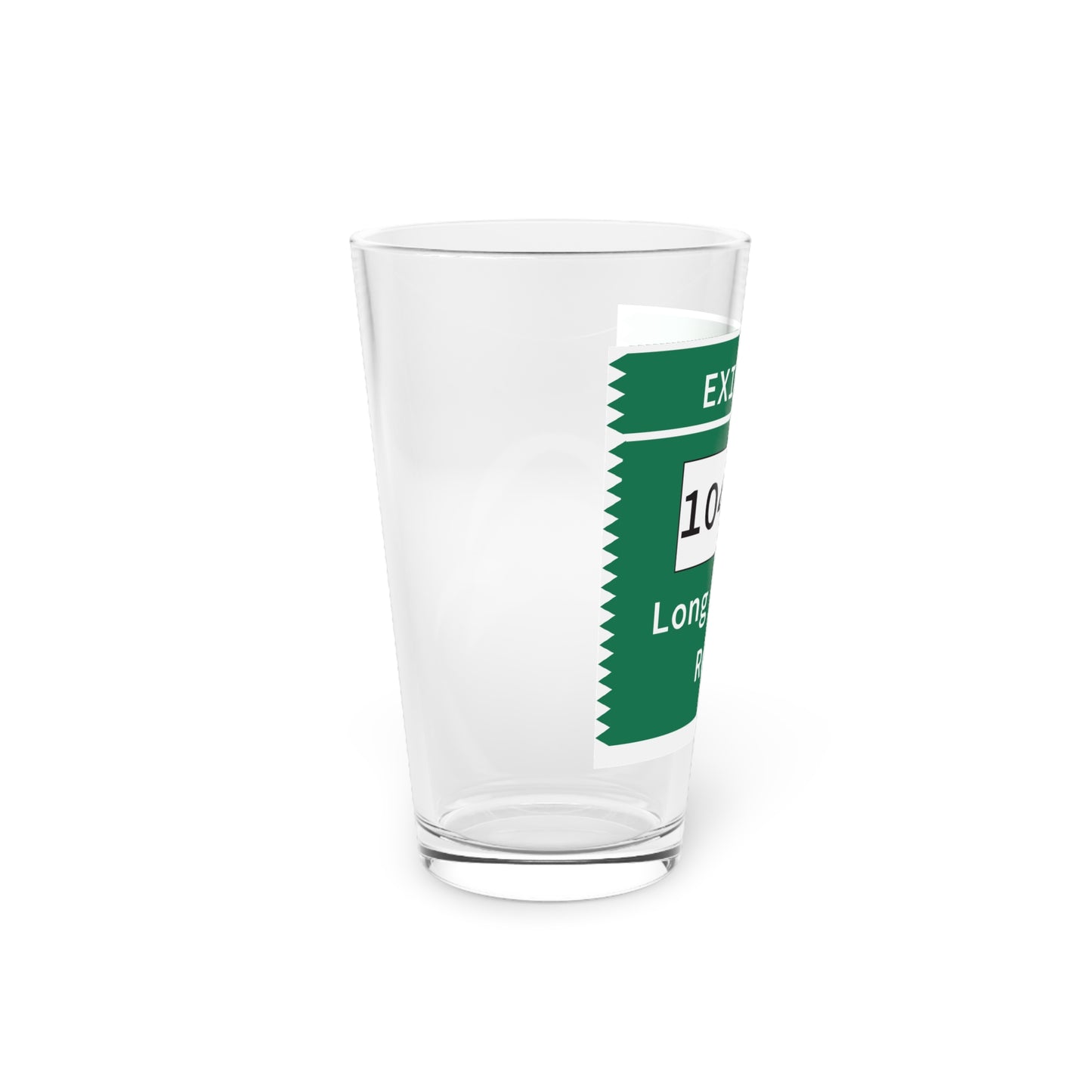 Vintage Merritt Parkway Exit 34 Sign Pint Glass, 16oz