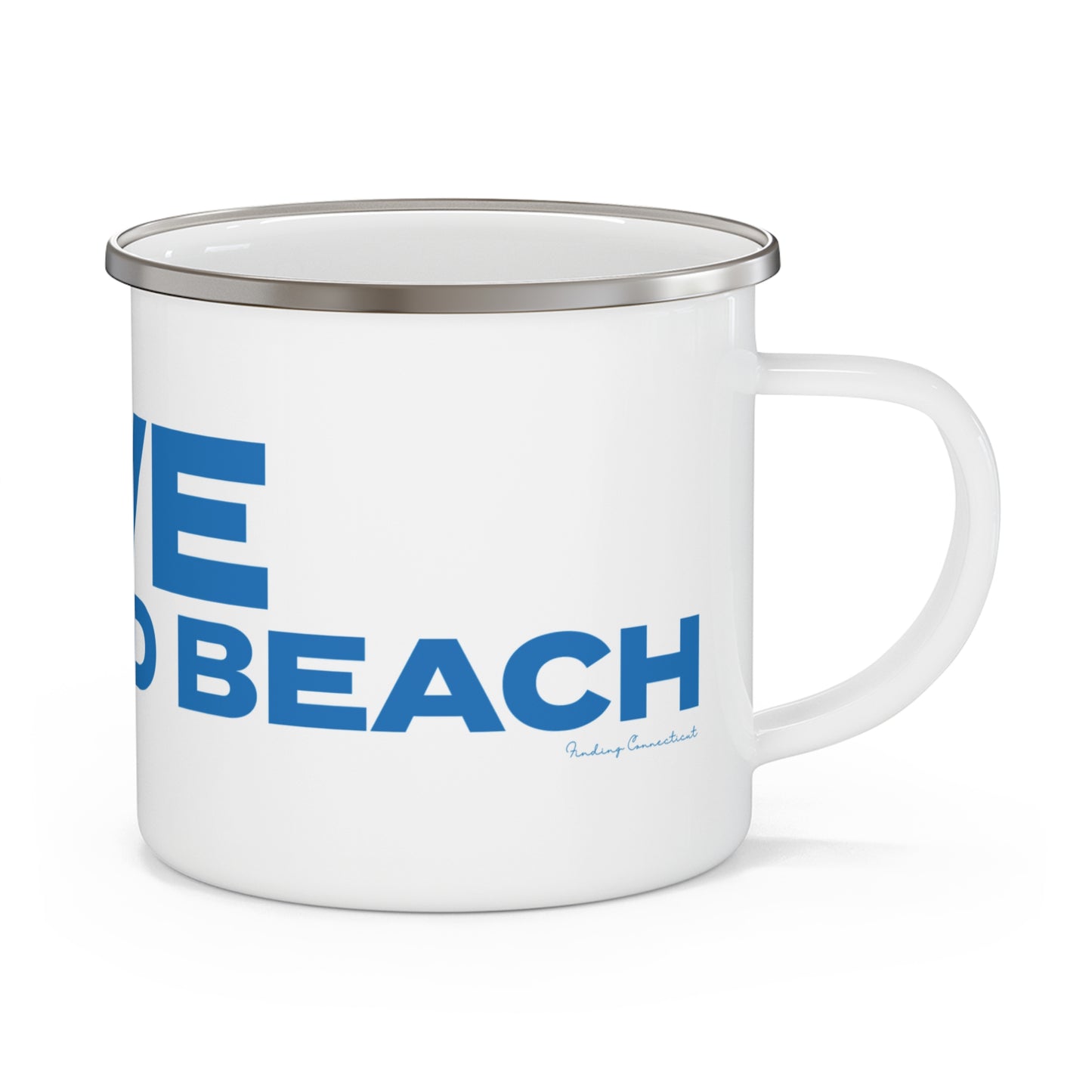 Love Fairfield Beach Enamel Camping Mug
