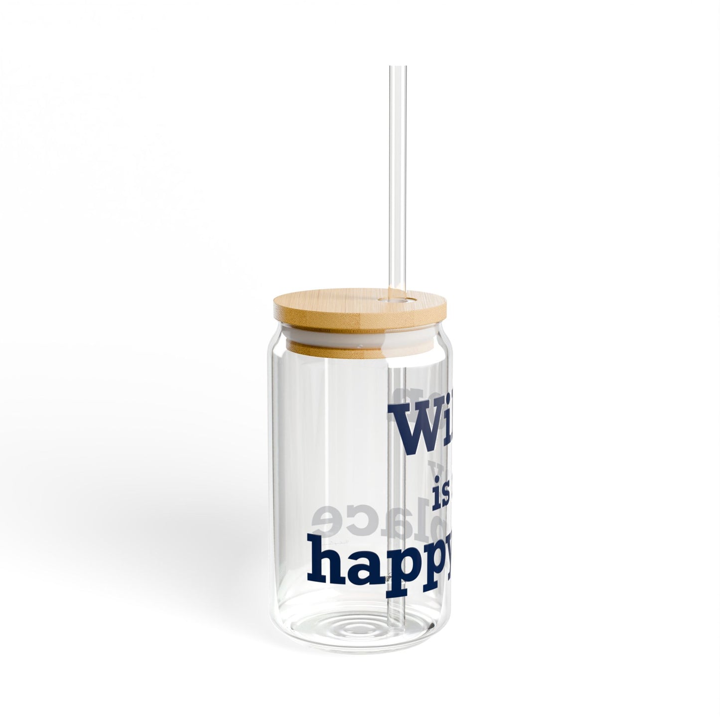 Wilton is my Happy Place Sipper Glass, 16oz