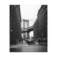 Manhattan Bridge Black and White Matte Canvas, Stretched, 1.25"