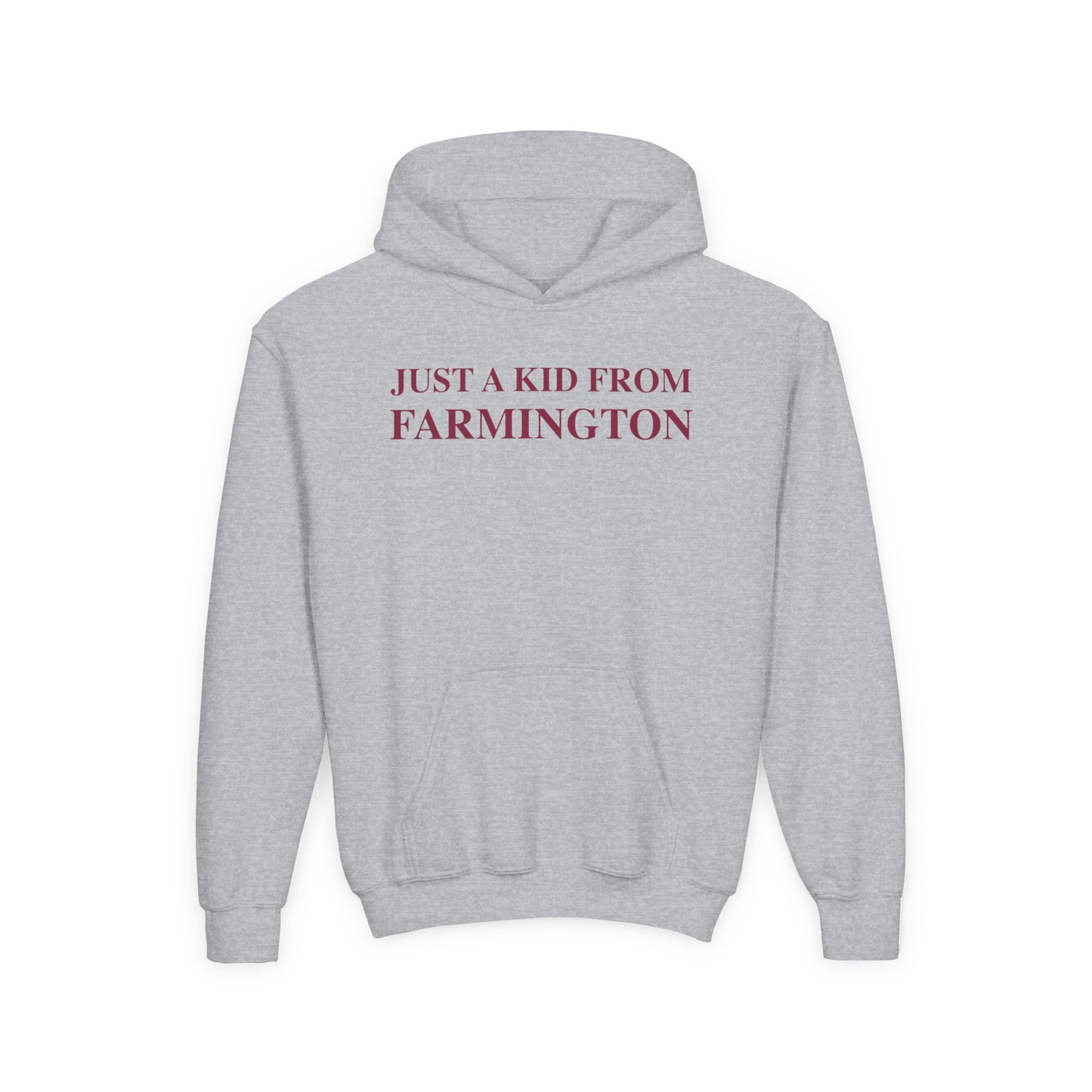 Just a kid from Farmington Youth Heavy Blend Hooded Sweatshirt