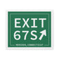 Vintage Exit 67S WCP Sign Matte Canvas, Stretched, 1.25"