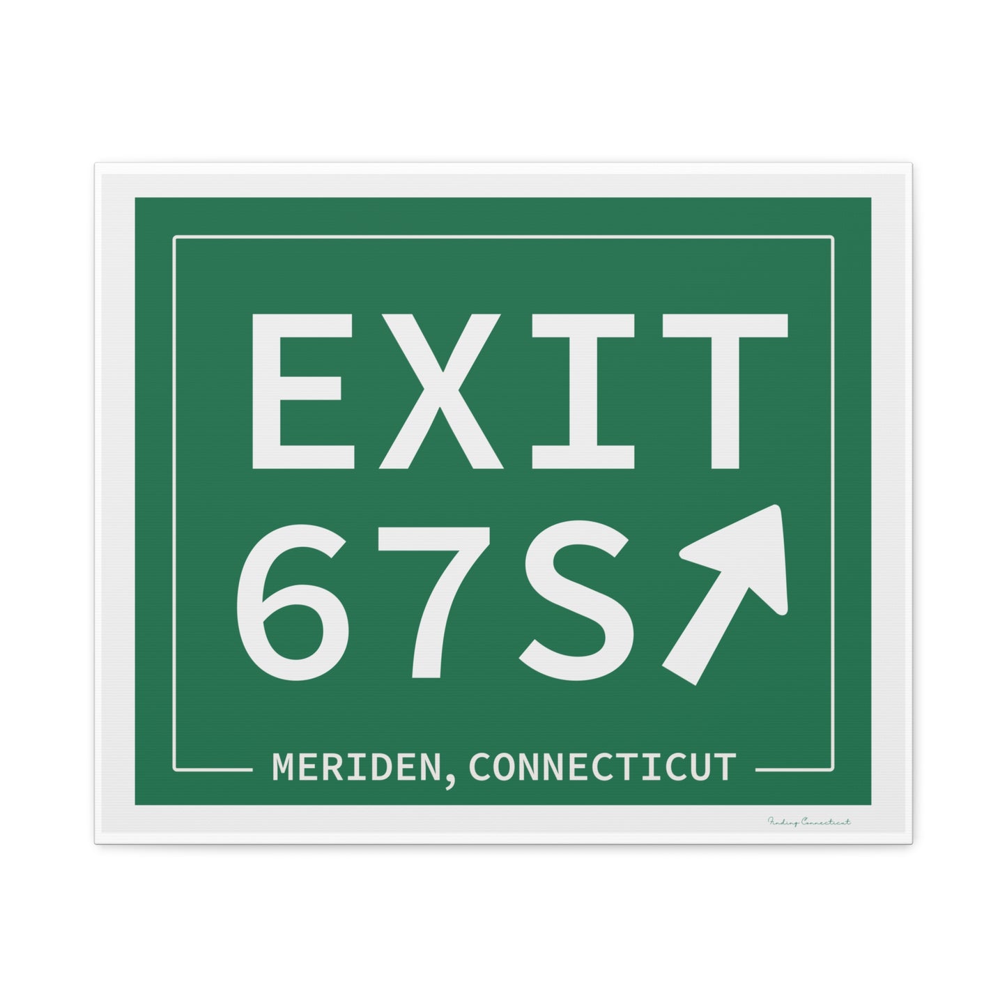 Vintage Exit 67S WCP Sign Matte Canvas, Stretched, 1.25"
