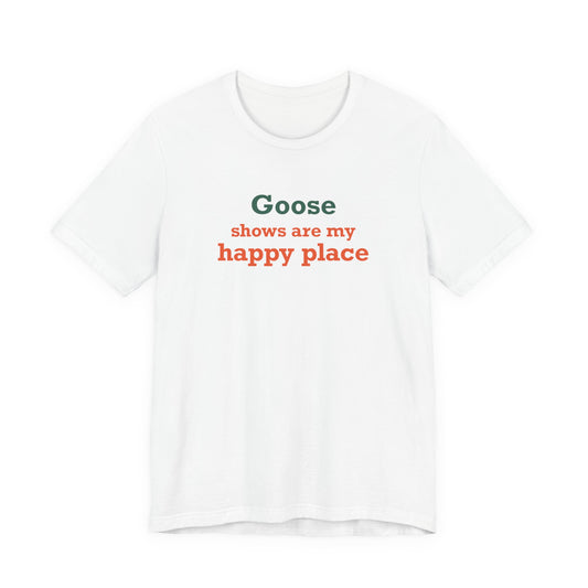 Goose Shows Are My Happy Place - Orange & Green Unisex Jersey Short Sleeve T-Shirt
