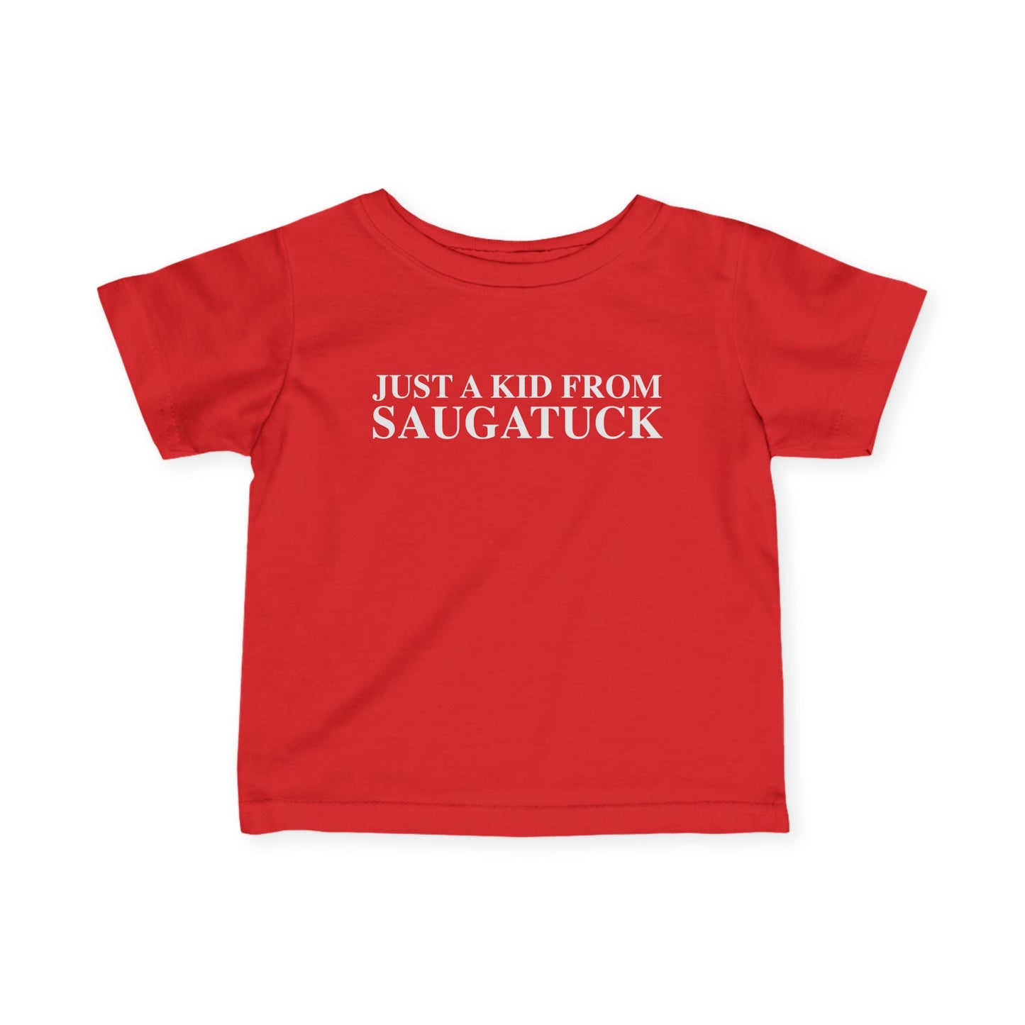 Just a kid from Saugatuck Infant Fine Jersey T-Shirt
