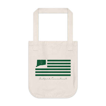 Eastford Connecticut St. Patrick’s Day Flag Organic Canvas Tote Bag