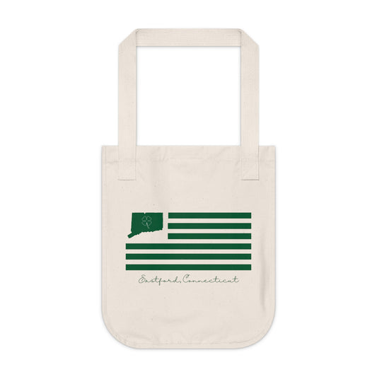 Eastford Connecticut St. Patrick’s Day Flag Organic Canvas Tote Bag