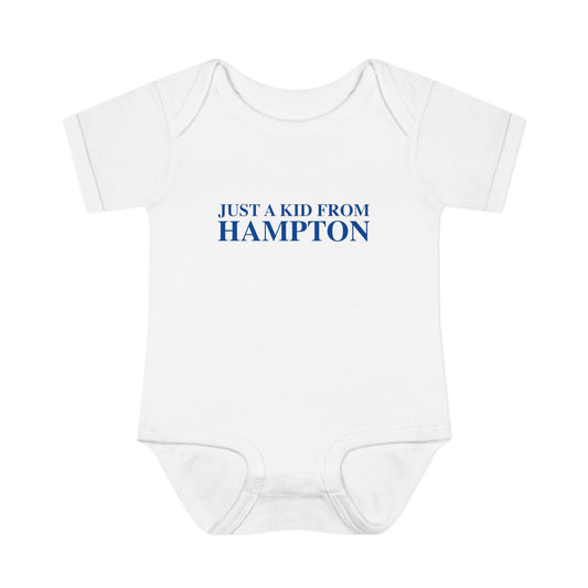 Just a kid from Hampton Infant Baby Rib Bodysuit
