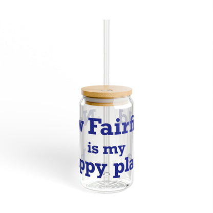 New Fairfield Is My Happy Place Sipper Glass, 16oz