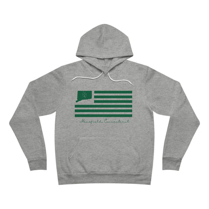 Mansfield Connecticut St Patrick’s Day Flag Unisex Sponge Fleece Pullover Hoodie