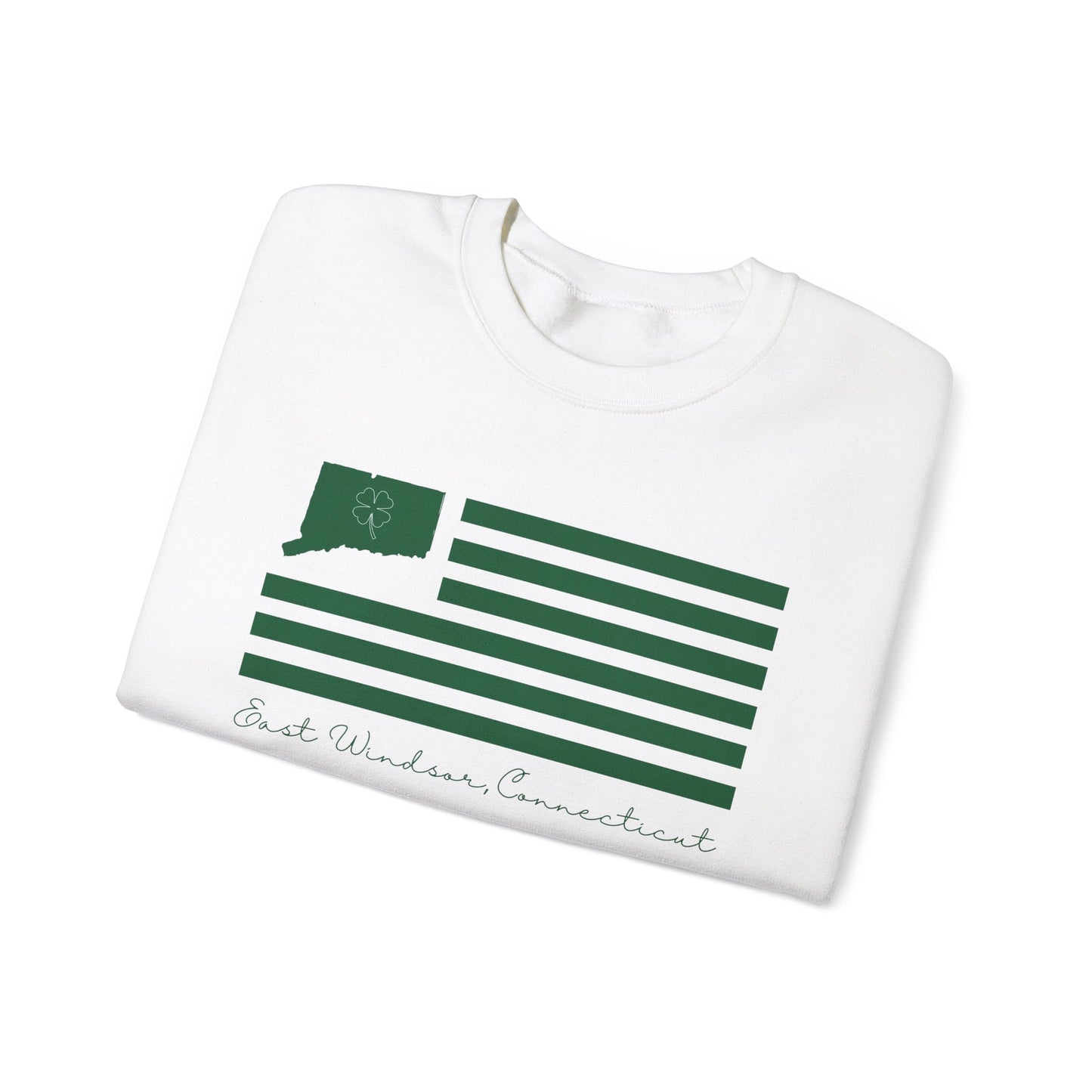 East Windsor Connecticut St. Patrick’s Day Flag Unisex Heavy Blend™ Crewneck Sweatshirt