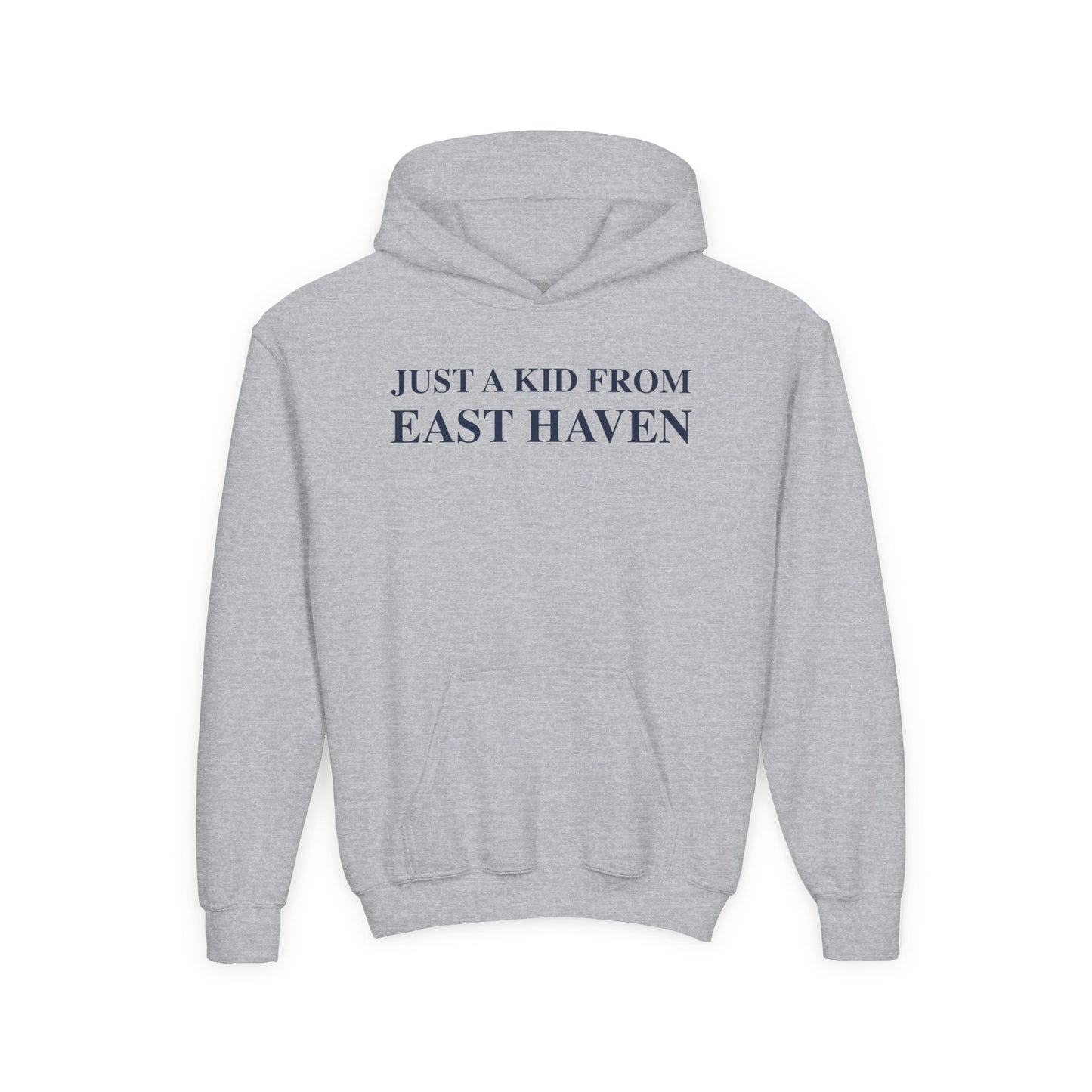 Just a kid from East Haven Youth Heavy Blend Hooded Sweatshirt