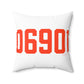 06901 Stamford Connecticut Zip Code Spun Polyester Square Pillow