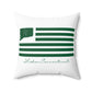 Lisbon Connecticut St. Patrick’s Day Flag Spun Polyester Square Pillow