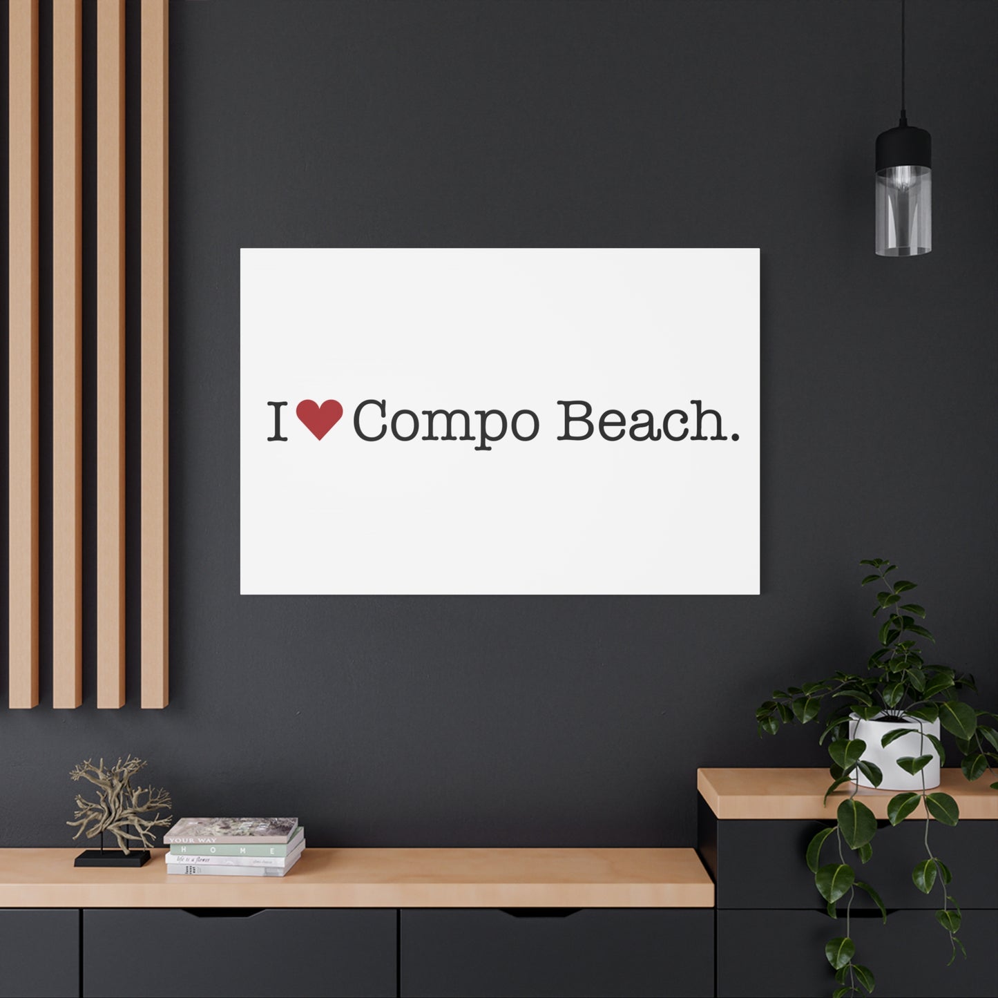I Heart Compo Beach. Matte Canvas, Stretched, 1.25"
