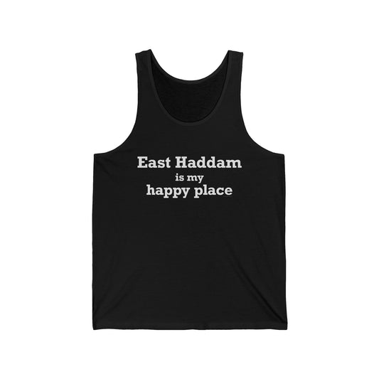 East Haddam is My Happy Place Unisex Jersey Tank Top