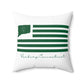 Roxbury Connecticut St. Patrick’s Day Flag  Spun Polyester Square Pillow