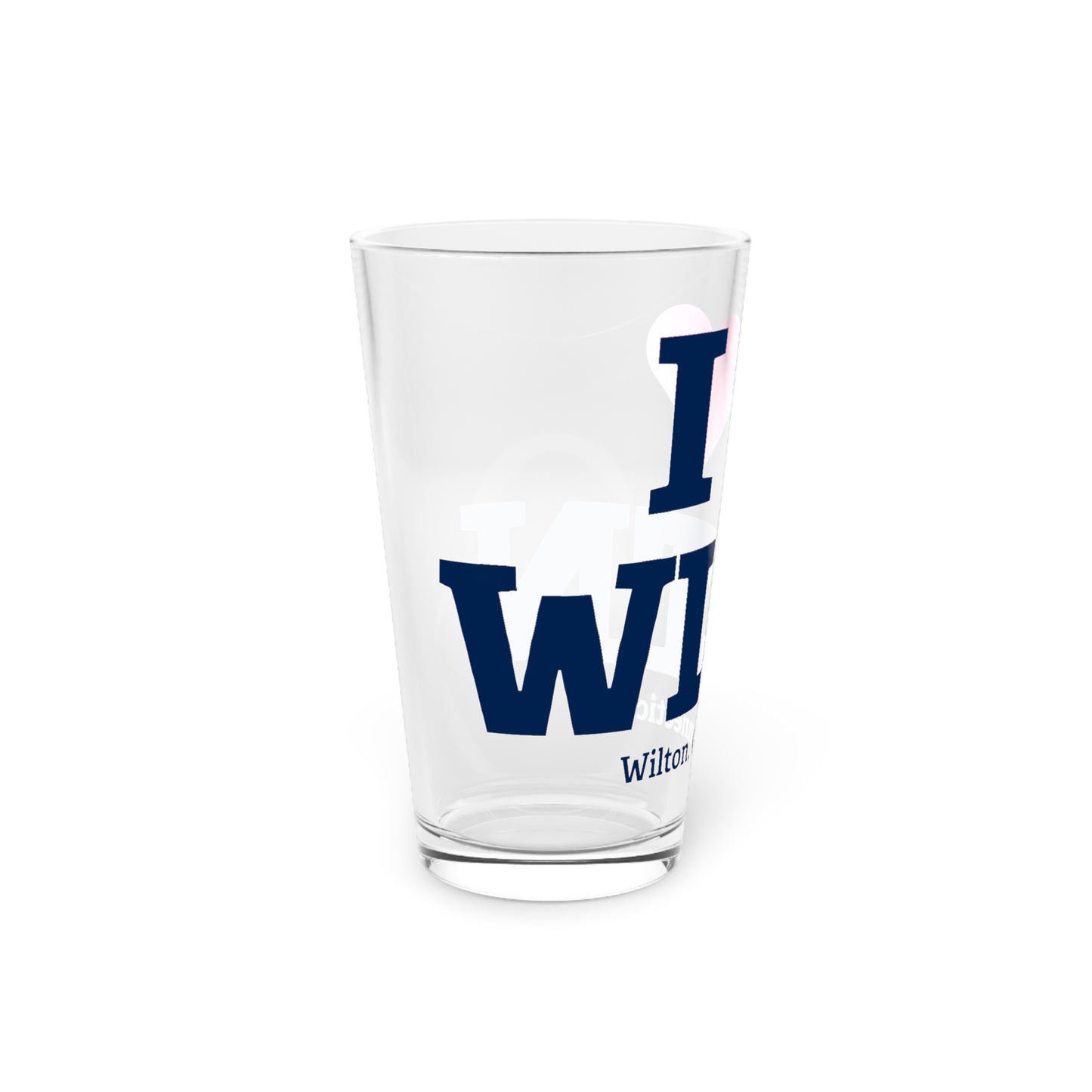 I Heart WLTN Pint Glass, 16oz