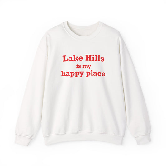 Lake Hills is My Happy Place Unisex Heavy Blend™ Crewneck Sweatshirt