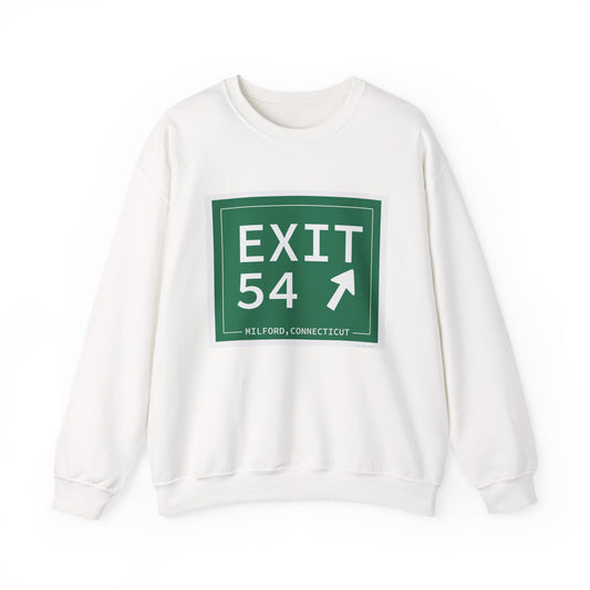 Vintage Exit 54  Merritt Parkway Sign Unisex Heavy Blend™ Crewneck Sweatshirt