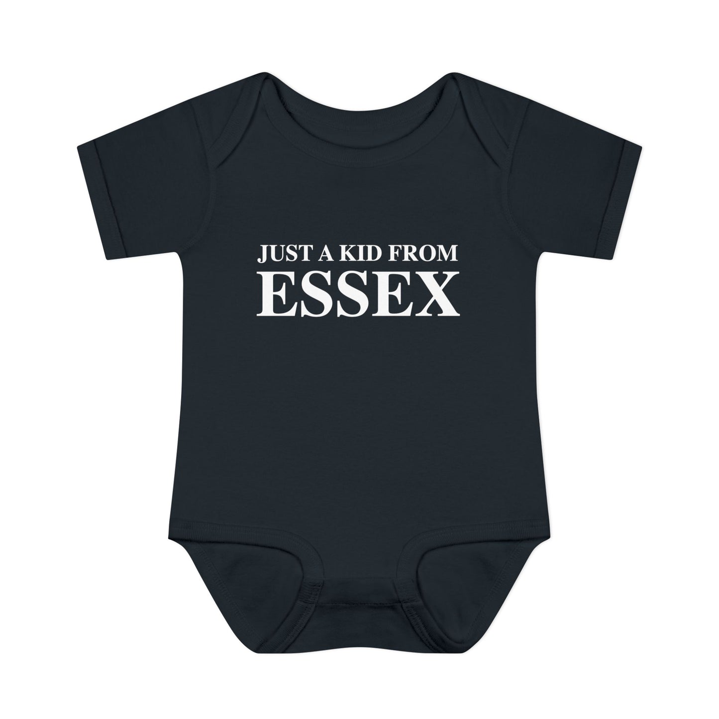 Just a kid from Essex Infant Baby Rib Bodysuit