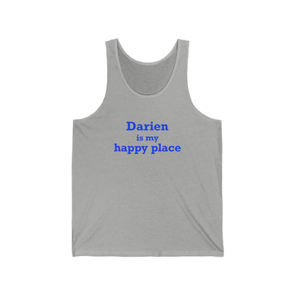 Darien Is My Happy Place Unisex Jersey Tank Top