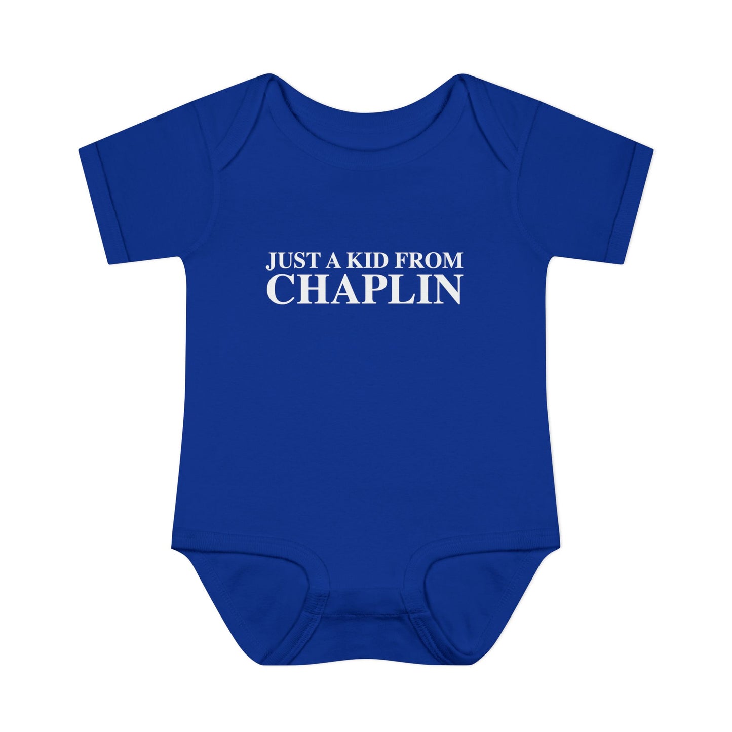 Just a kid from Chaplin Infant Baby Rib Bodysuit