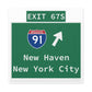 Vintage WCP Exit 67S Sign Matte Canvas, Stretched, 1.25"