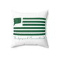 Bridgeport Connecticut St Patrick's Day Flag Spun Polyester Square Pillow