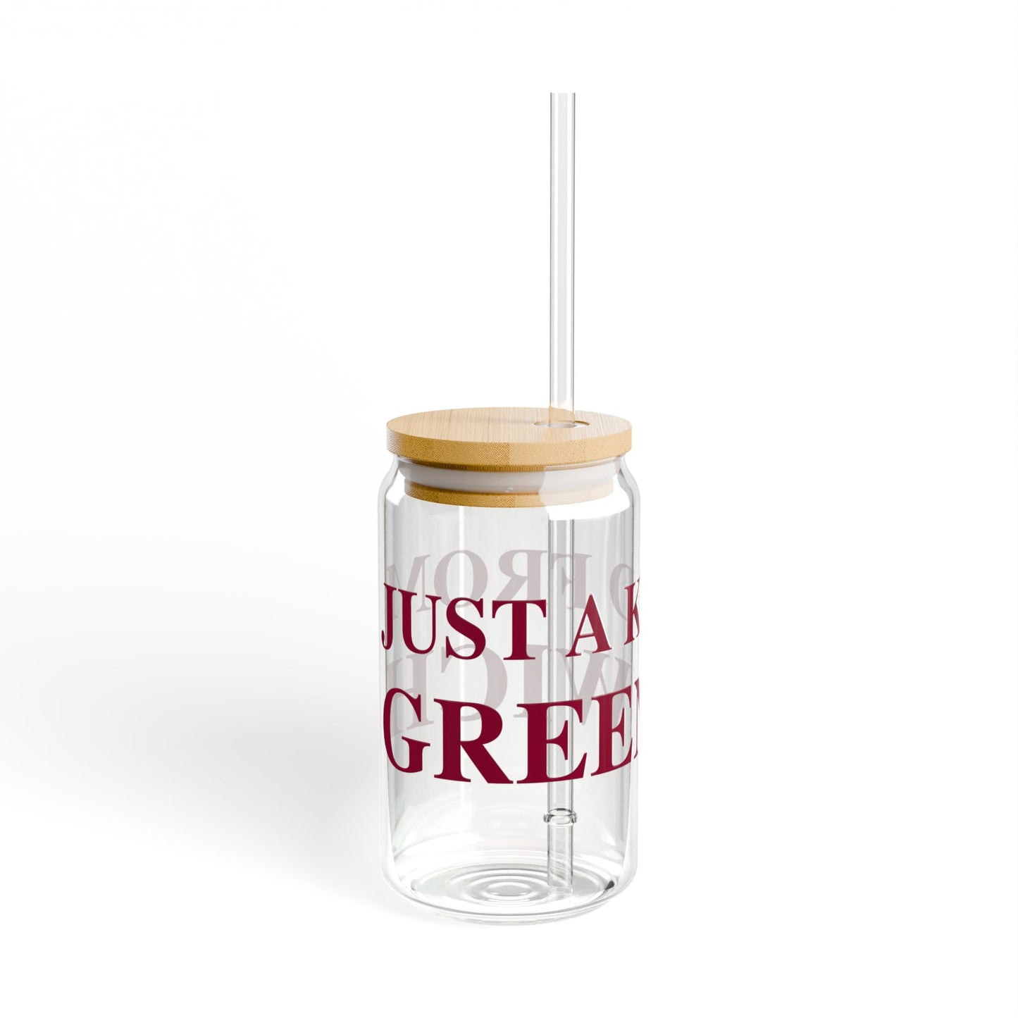 Just a kid from Greenwich Sipper Glass, 16oz