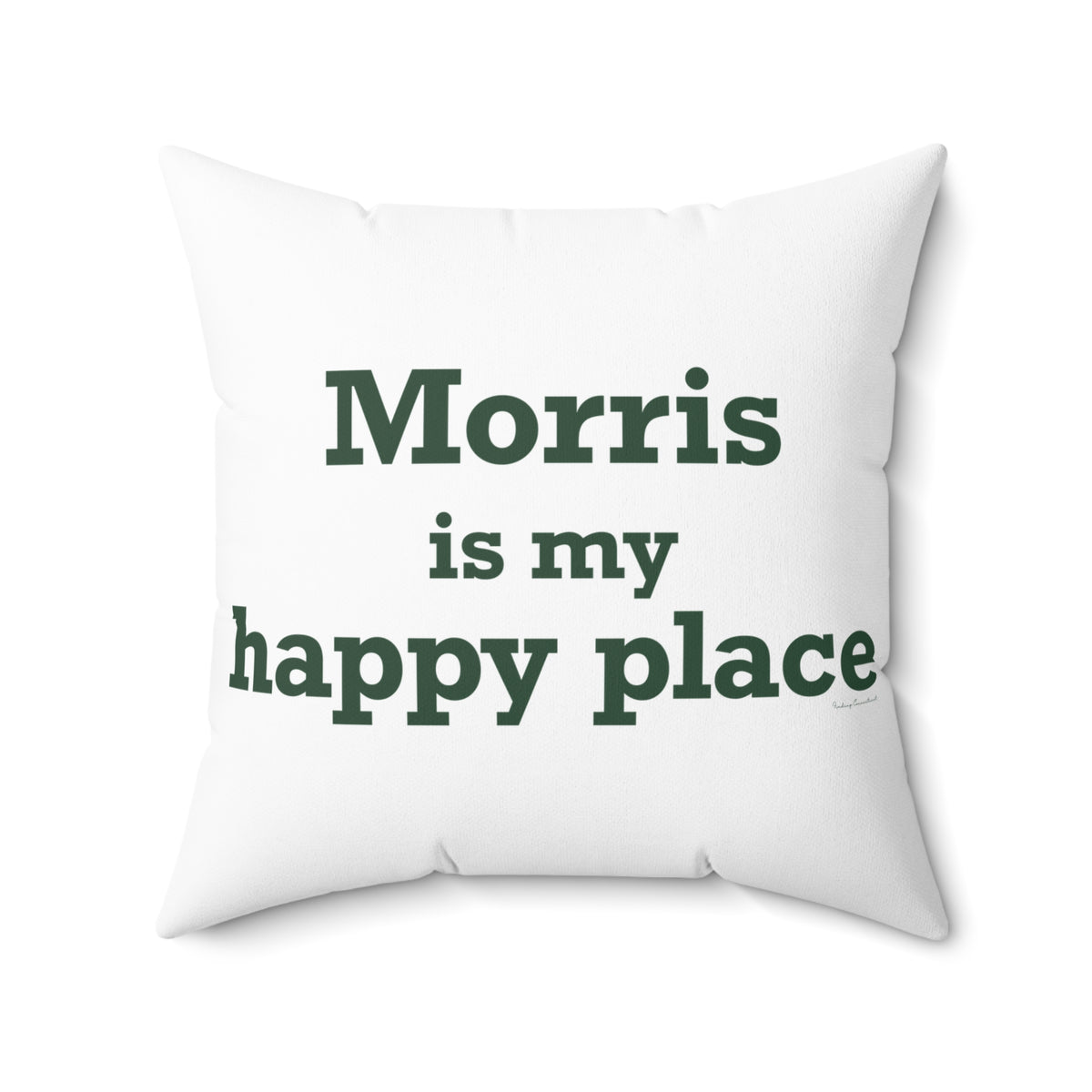 Morris is My Happy Place Polyester Square Pillow