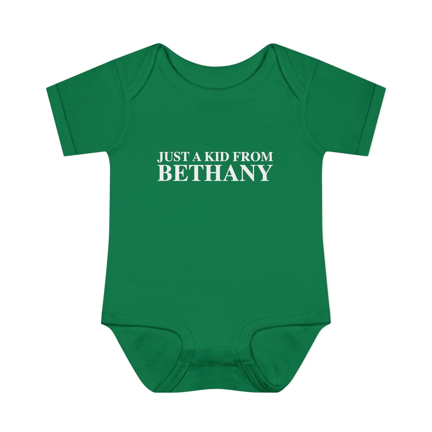 Just a kid from Bethany Infant Baby Rib Bodysuit