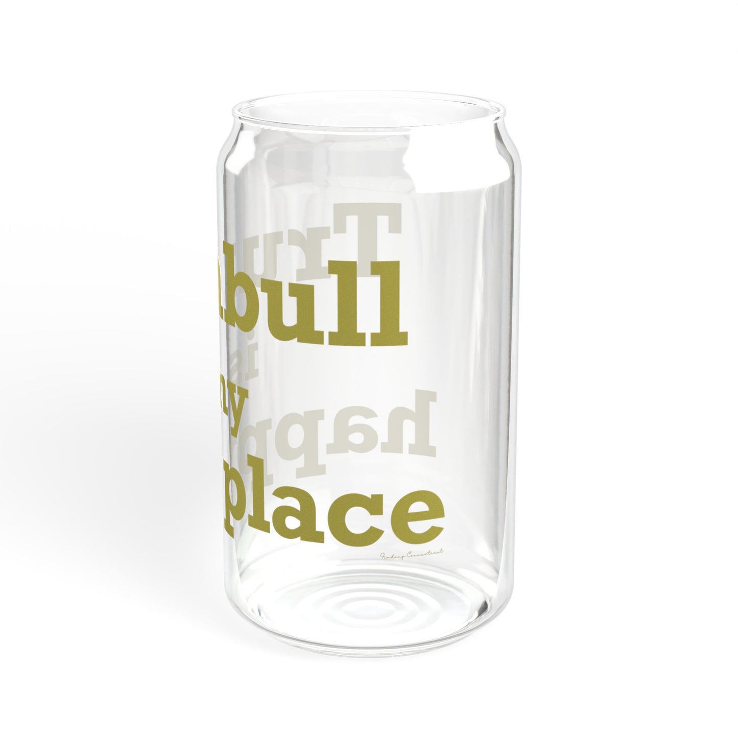 Trumbull Is My Happy Place Sipper Glass, 16oz