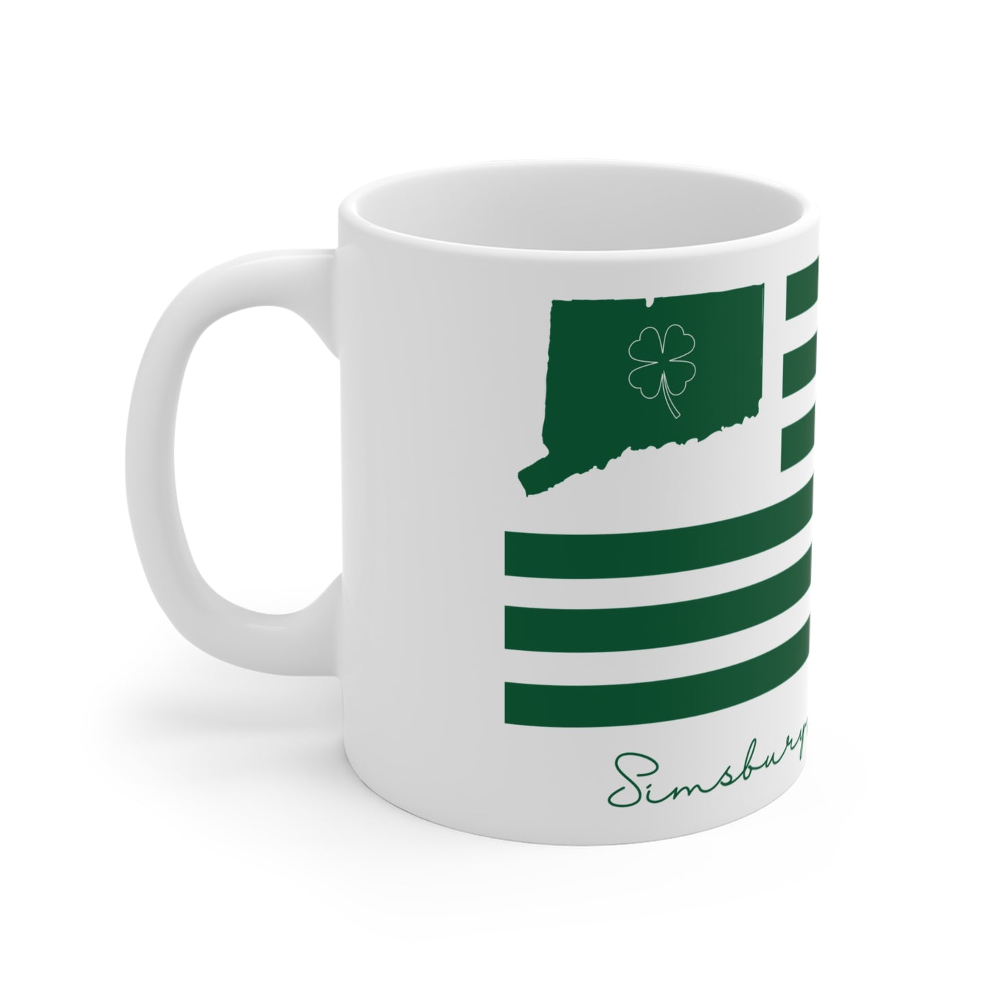 Simsbury Connecticut St. Patrick’s Day Flag Mug 11oz
