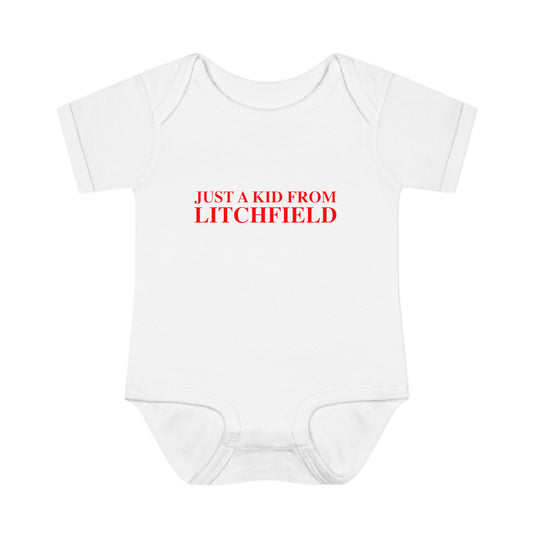 Just a kid from Litchfield Infant Baby Rib Bodysuit