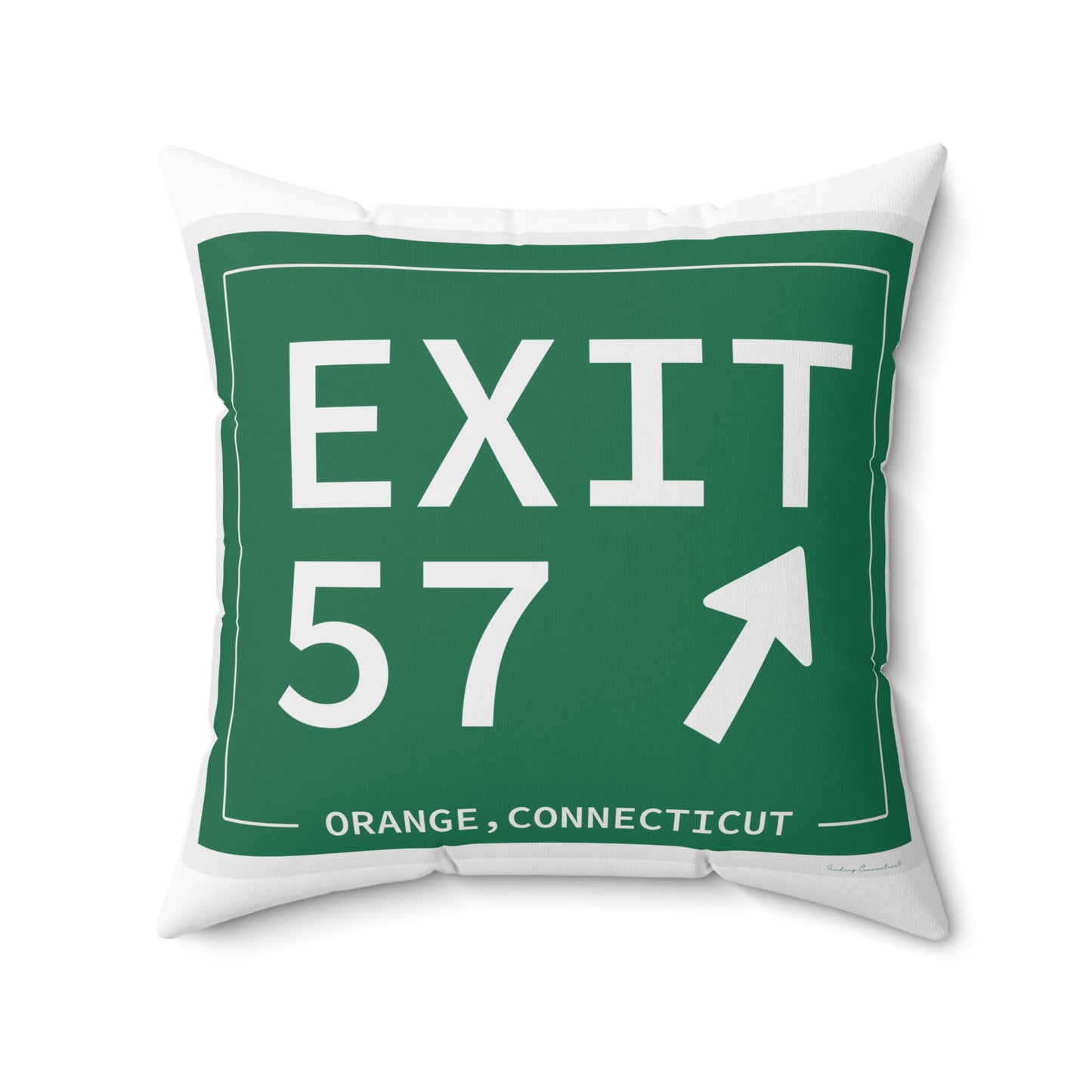 Vintage Exit 57 WCP Sign Spun Polyester Square Pillow